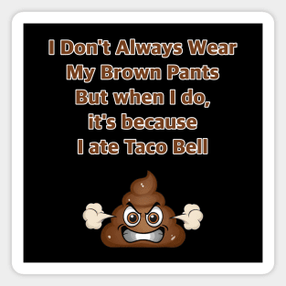 I Don't Always Wear My Brown Pants Magnet